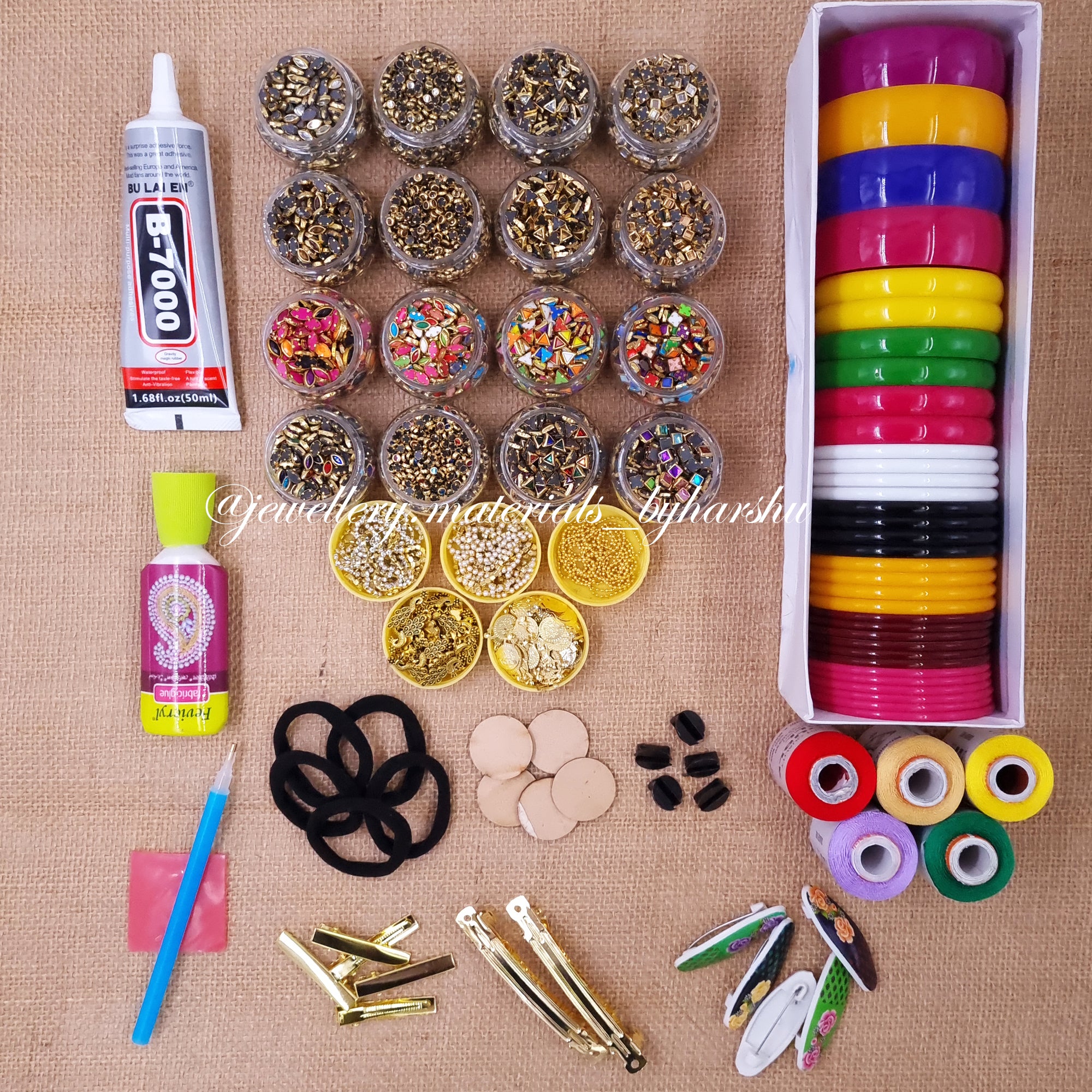 Silk Thread Bangles and Hair Accessories Making Kit