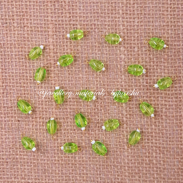 10MM Oval Hanging Beads (Light Green)