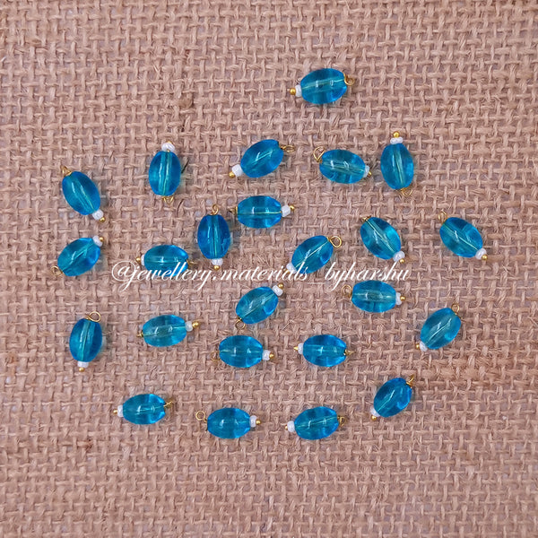 10MM Oval Hanging Beads(Light Blue)