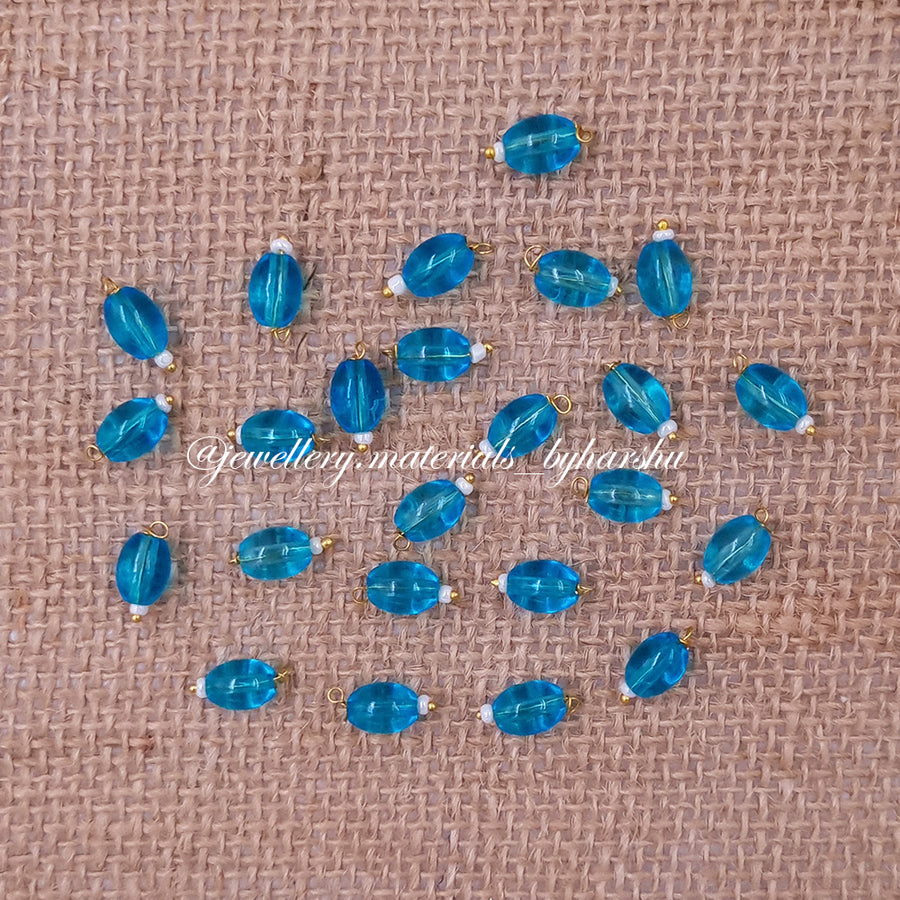 10MM Oval Hanging Beads(Light Blue)