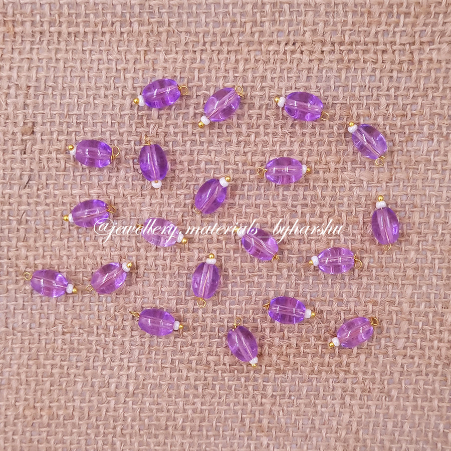 10MM Oval Hanging Beads(Light Purple)