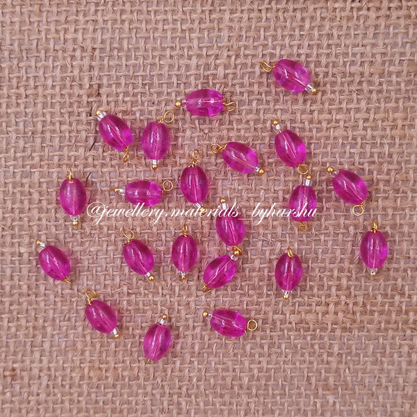 10MM Oval Hanging Beads(Pink)