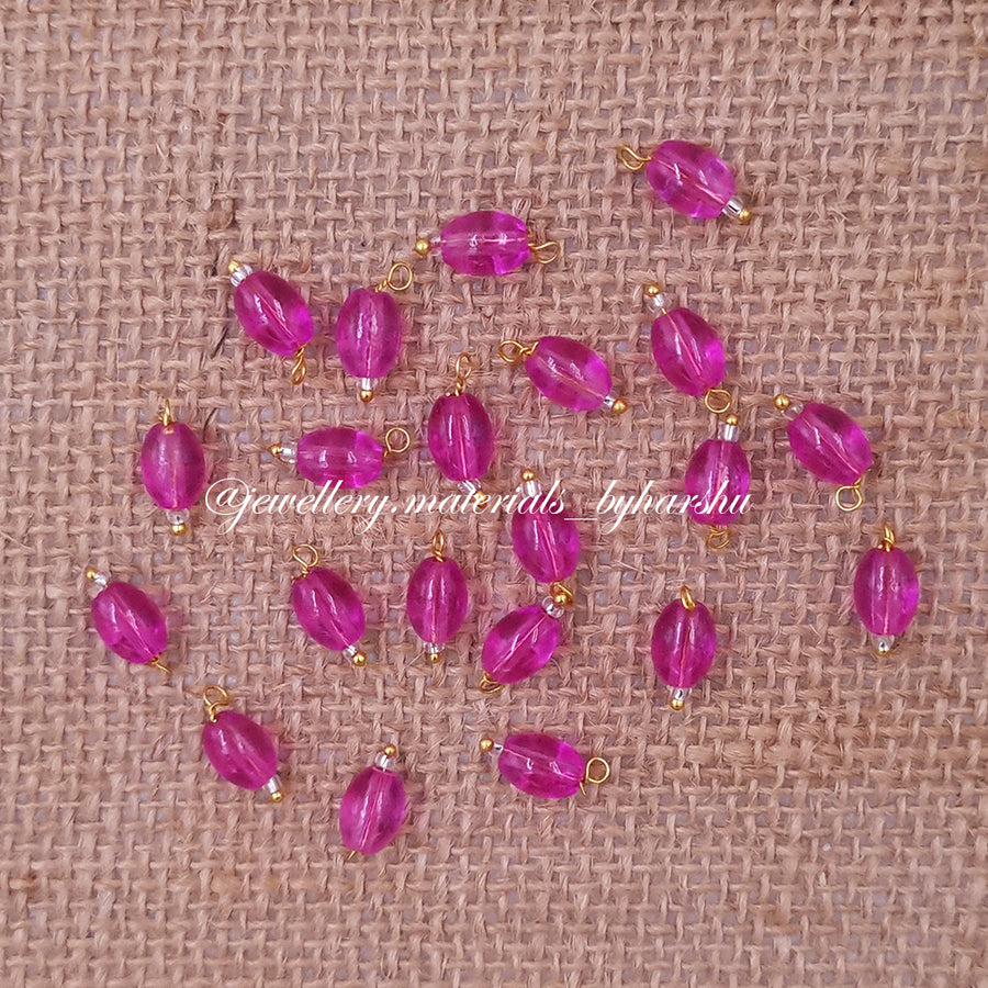 10MM Oval Hanging Beads(Pink)