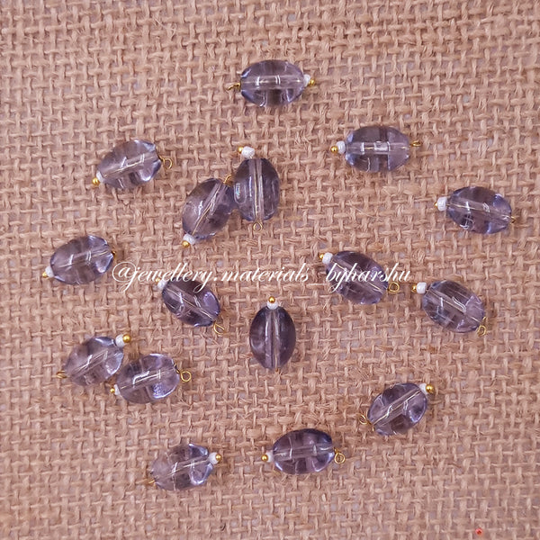 12MM Oval Hanging Beads (Grey)