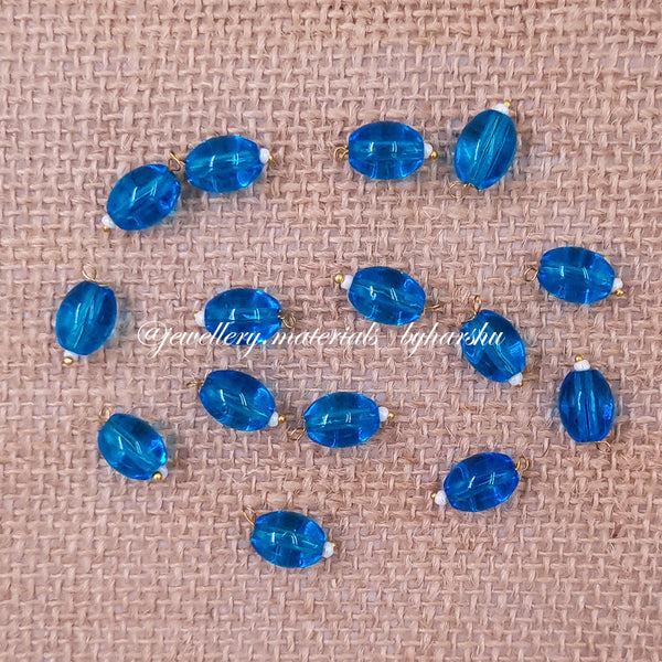 12MM Oval Hanging Beads (Light Blue)