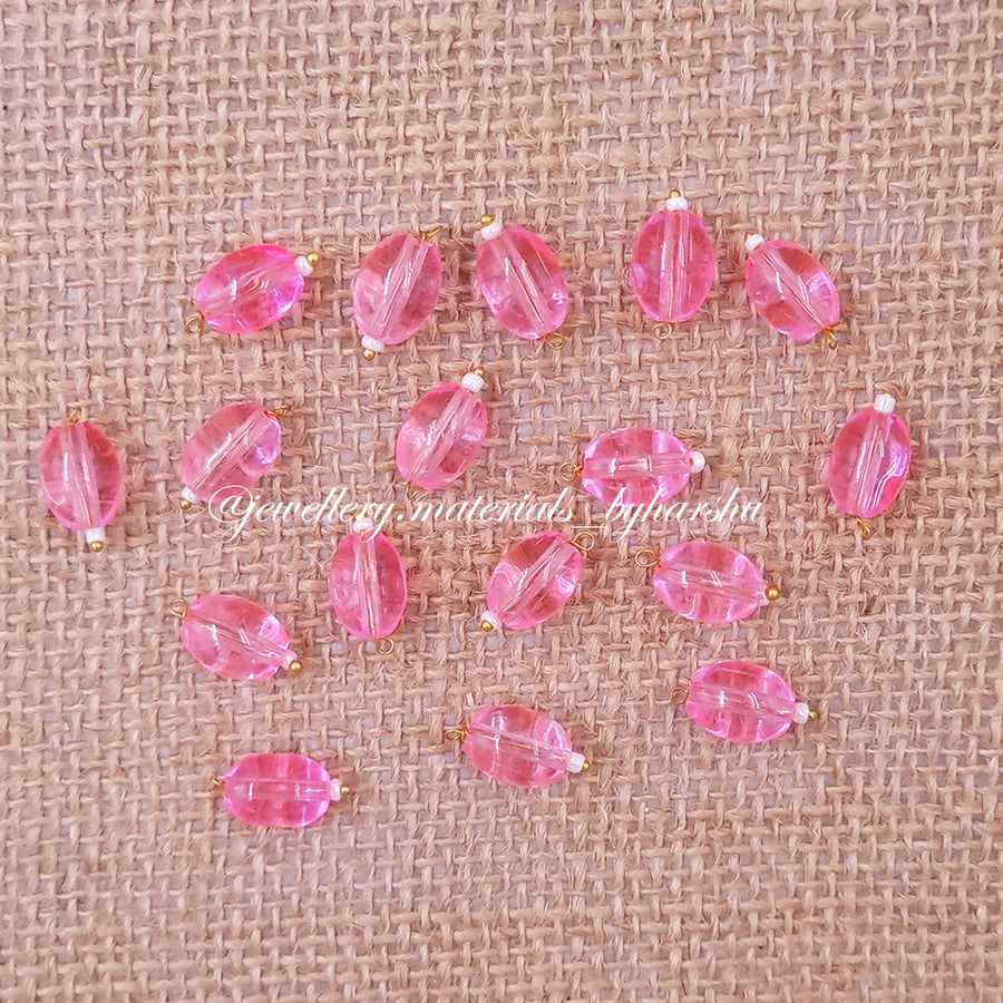 12MM Oval Hanging Beads (Light Pink)