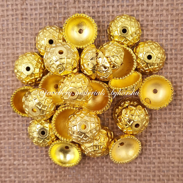 15MM Gold Plastic Round Caps