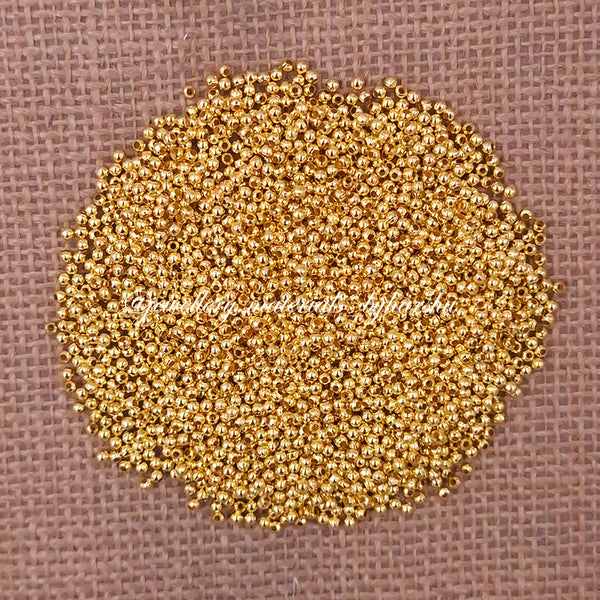 2MM Gold Metal Beads