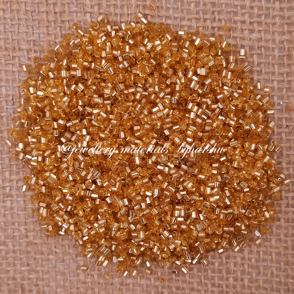 2MM Light Gold Tube Beads