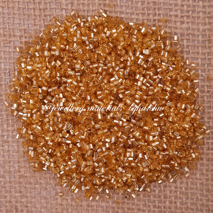 2MM Light Gold Tube Beads