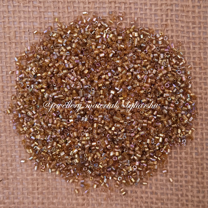 2MM Light Gold Tube Beads