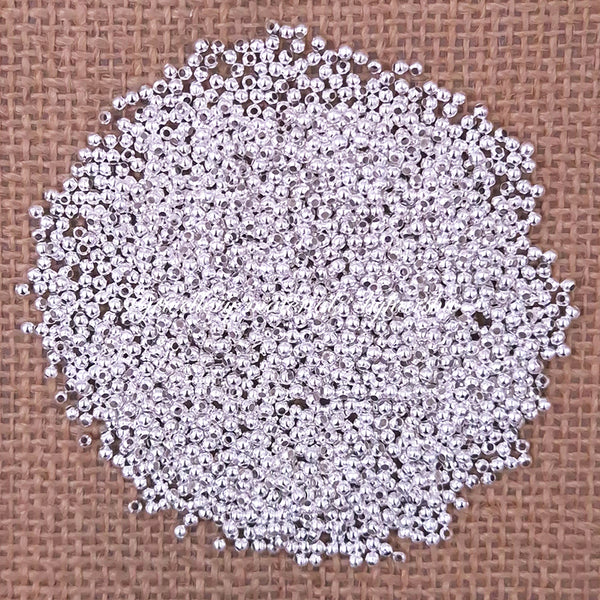 2MM Silver Metal Beads