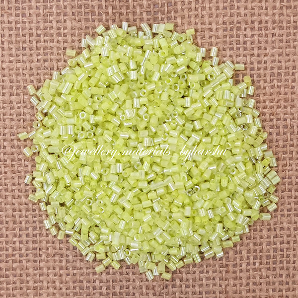 3MM Light Green Tube Beads