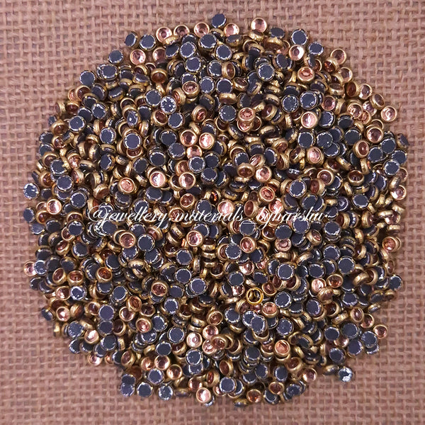 4mm Round Gloss Color Kundan - Peach