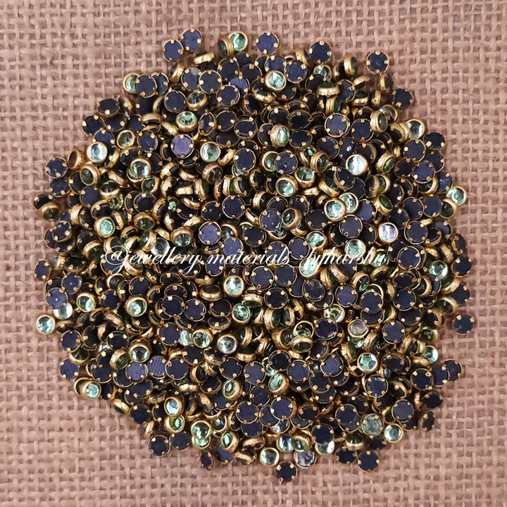 4mm Round Gloss Color Kundan - Pastel Green
