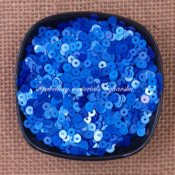 4MM Matt Round Sequins - Dark Blue