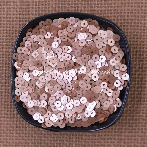 4MM Matt Round Sequins - Gold