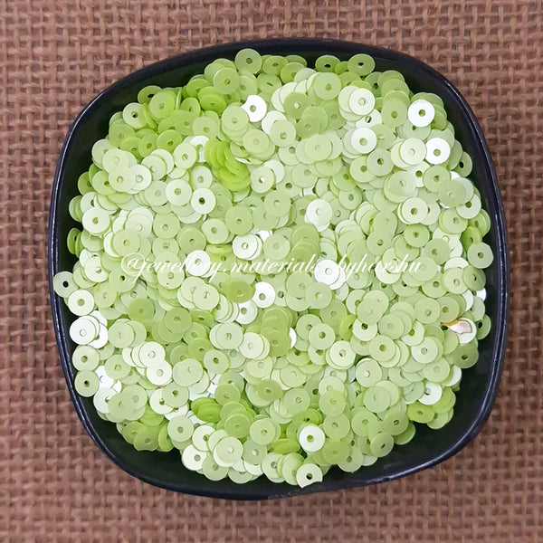 4MM Matt Round Sequins - Light Green