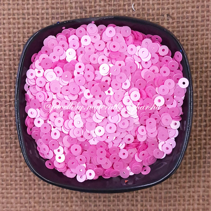 4MM Matt Round Sequins - Light Pink