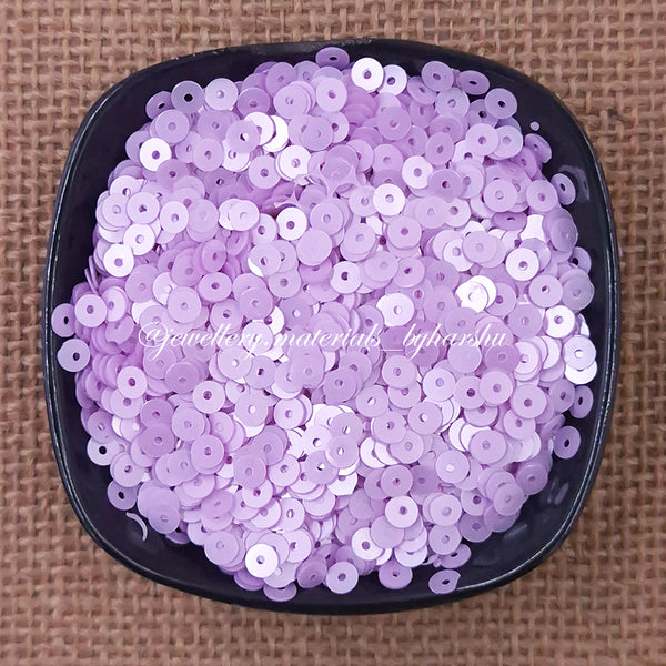 4MM Matt Round Sequins - Light Purple