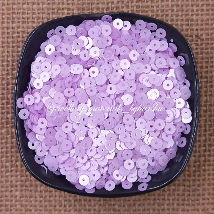 4MM Matt Round Sequins - Light Purple