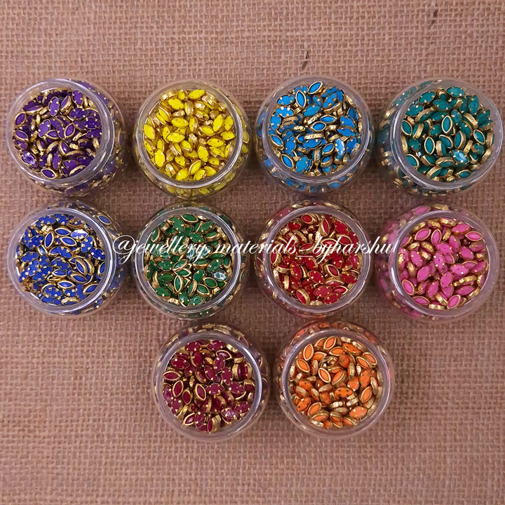6K Eye Matt Color Kundan - 10 Random Colors (Color as per availability)