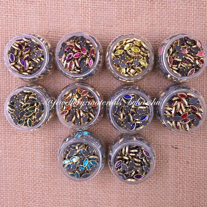 8K Eye Gloss Color Kundan - 10 Random Colors