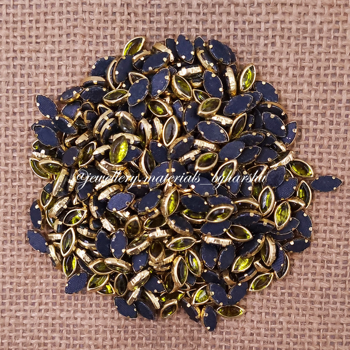8K Eye Gloss Color Kundan - Olive Green