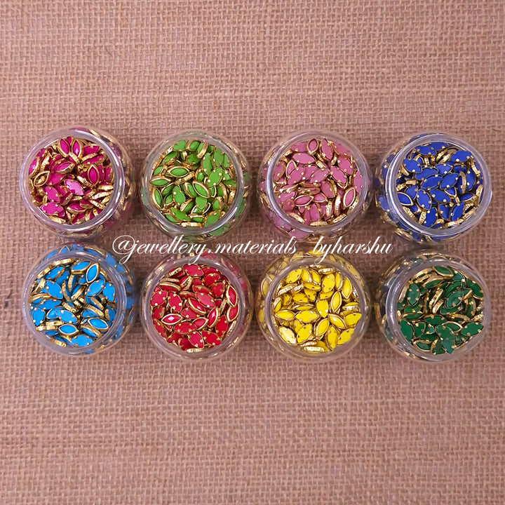 8K Eye Matt Color Kundan - 8 Random Colors (Color as per availability)