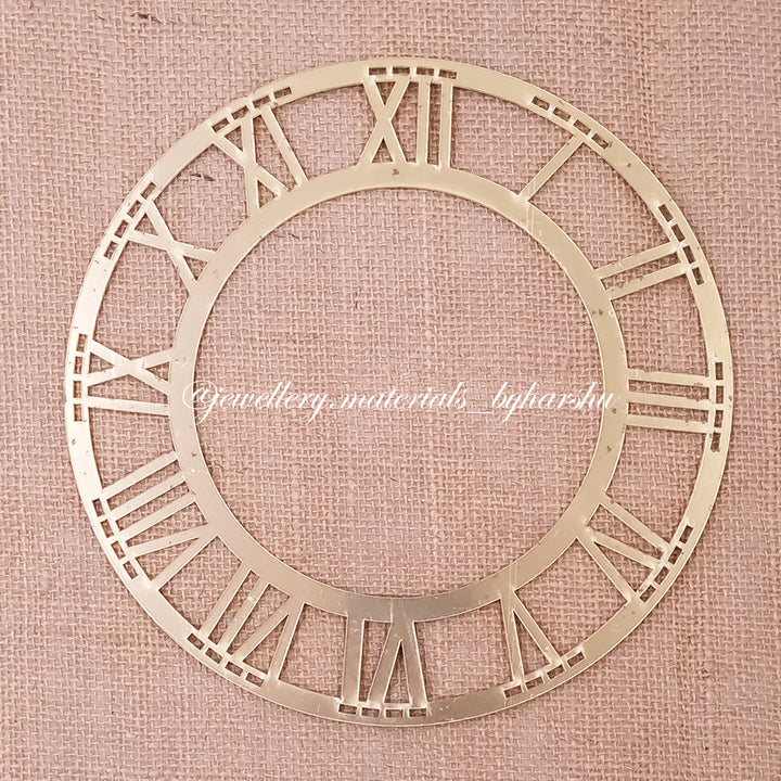 Gold Acrylic Roman Number Clock Frame