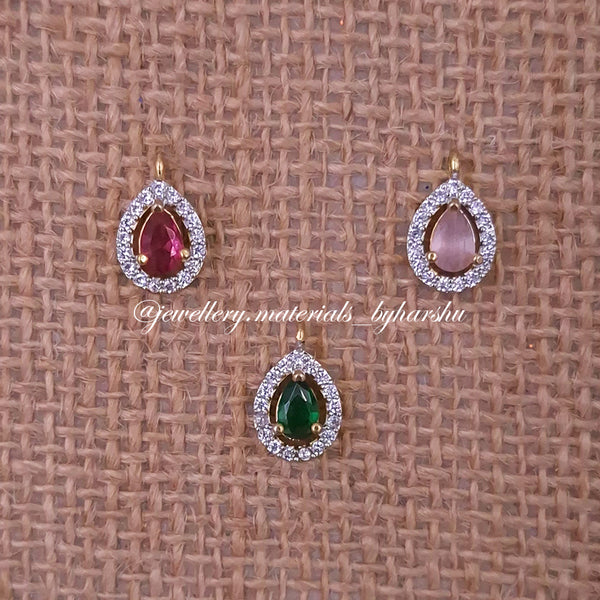 11 x 9MM AD Stone Drop Charms