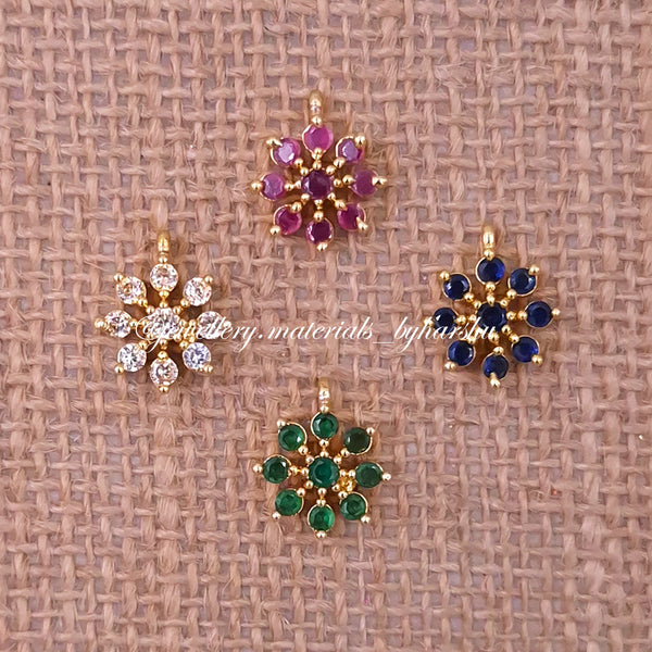 13MM AD Stone Flower Charms