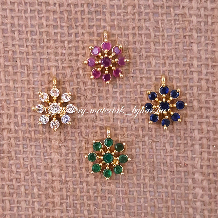 13MM AD Stone Flower Charms