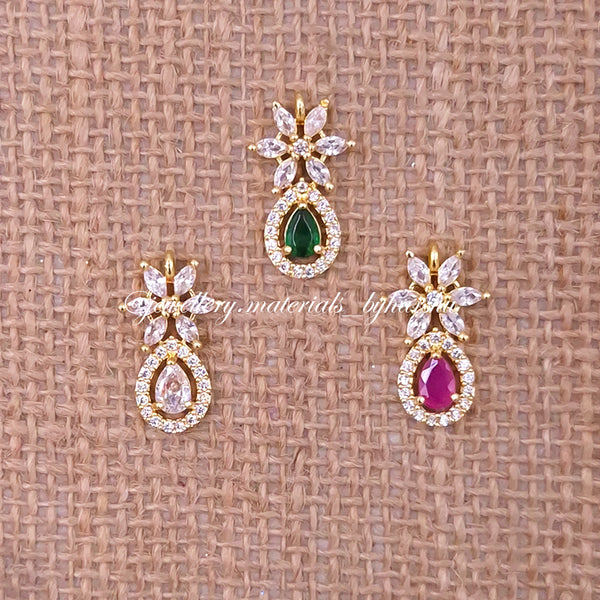 21 x 12MM AD Stone Star with Drop Charms