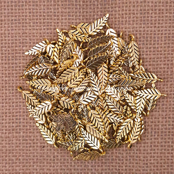 17x6MM Antique Leaf Charms