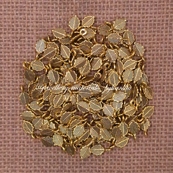 9x6MM Antique Leaf Charms