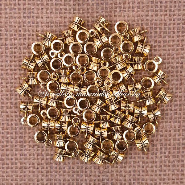 6MM Antique Gold Tibetan Bails
