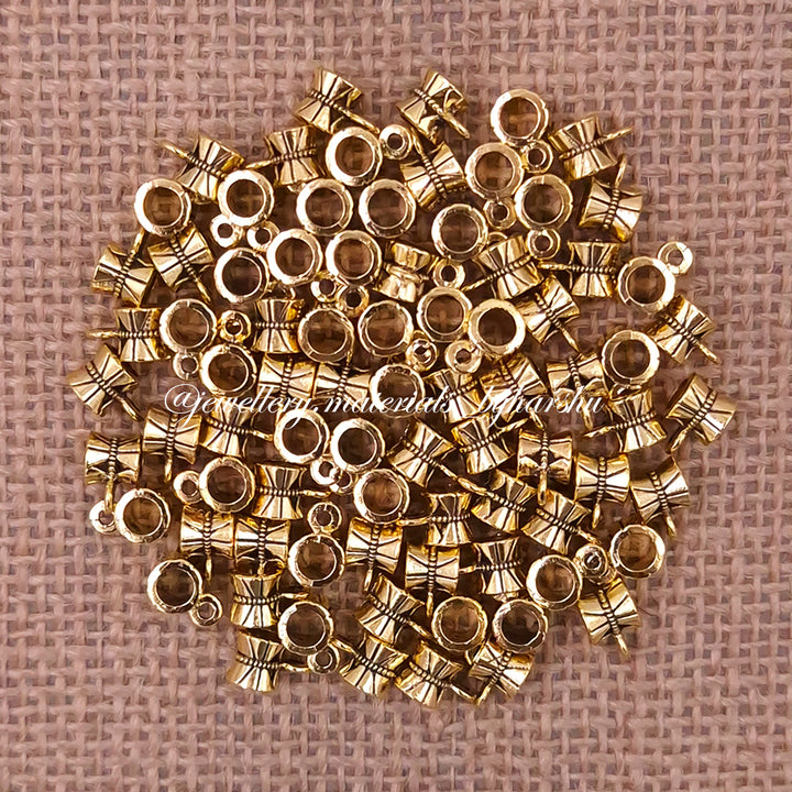6MM Antique Gold Tibetan Bails