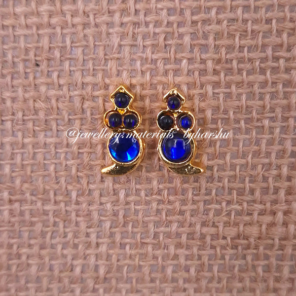 15 x 6MM Kemp Mango Pendant (Blue) (2 Piece)