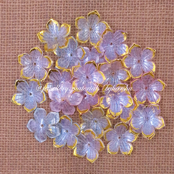 22MM Pastel Color Flower Brooch Shells