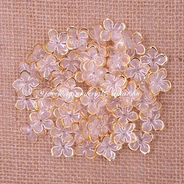 16MM Gold Color Flower Brooch Shells