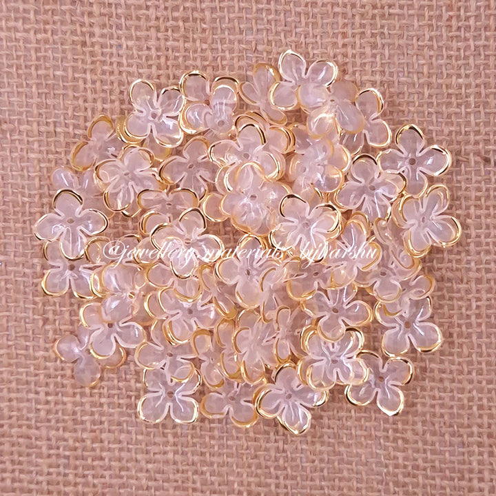 16MM Gold Color Flower Brooch Shells