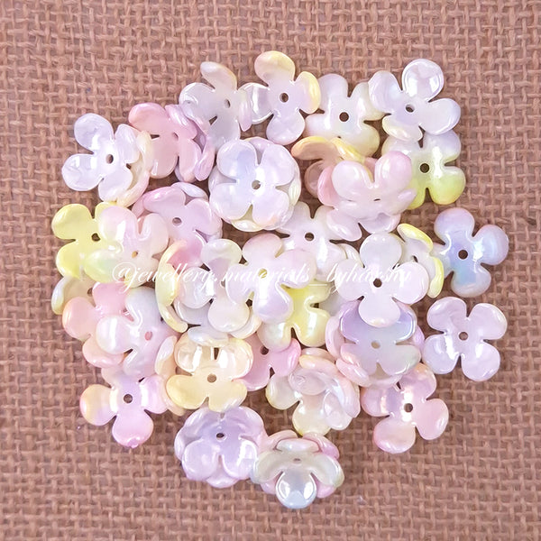 16MM Multicolor Flower Brooch Shells