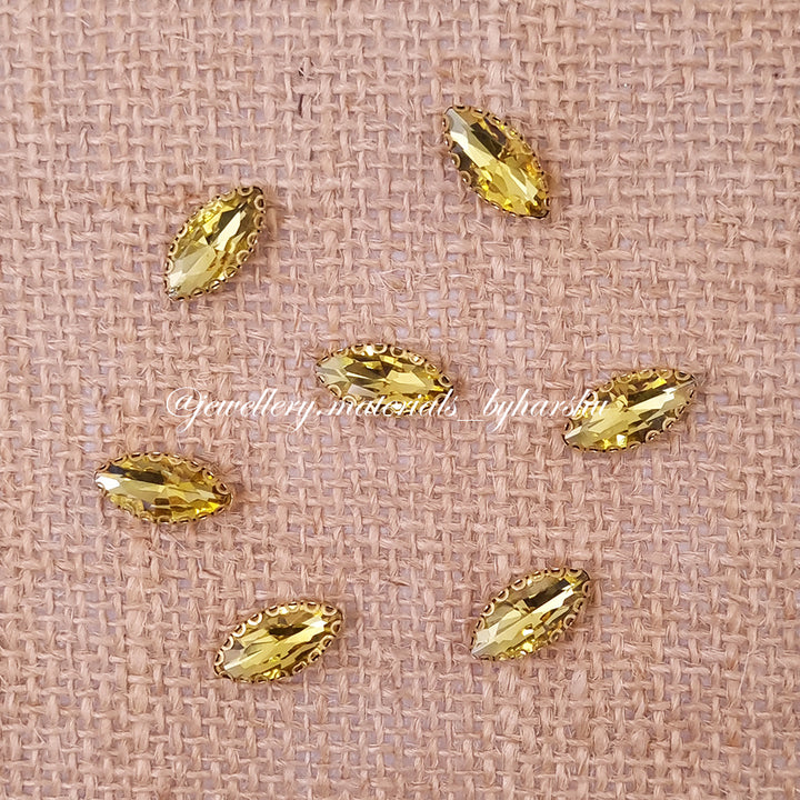 17x8MM Eye Clip Stone - Yellow