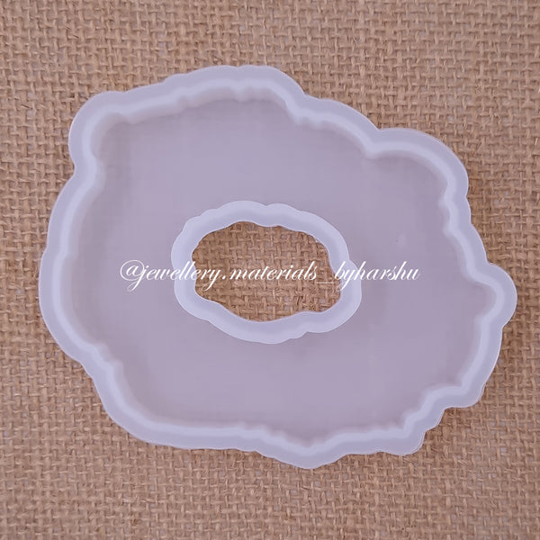 4 x 2.3 Inch Agate Shape Silicone Mold