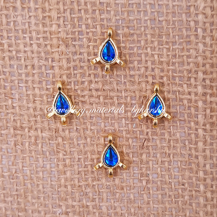 8 x 6 MM Dark Blue Drop Charms