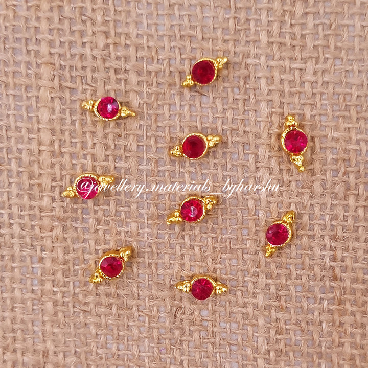 5MM Round Charms (Dark Pink)