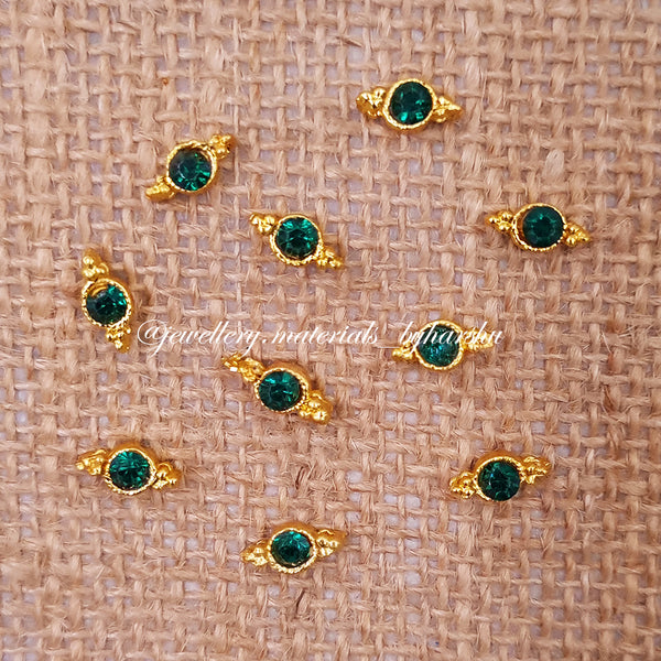 5MM Round Charms (Dark Green)