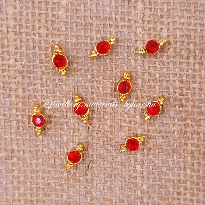 5MM Round Charms (Red)