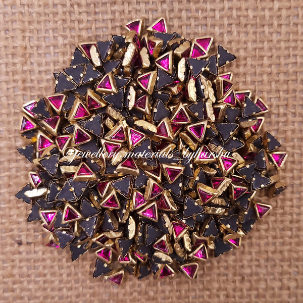 Triangle 3x3T Gloss Color Kundan - Dark Pink Color
